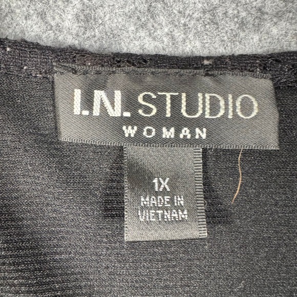 Vtg Babydoll Witchy Lace Top Womens 1X Black Ruffle Fairygrunge Whimsigoth Shirt - Picture 3 of 10